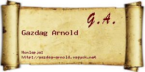 Gazdag Arnold névjegykártya