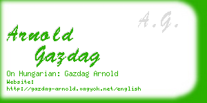 arnold gazdag business card